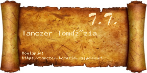 Tanczer Tomázia névjegykártya